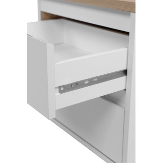 Meuble TV Linz chêne artisan/blanc