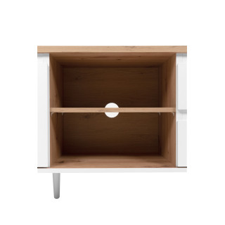Meuble TV Linz chêne artisan/blanc