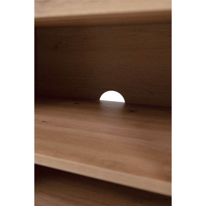 Meuble TV Linz chêne artisan/blanc