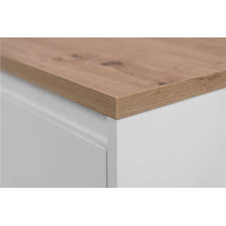 Meuble TV Linz chêne artisan/blanc