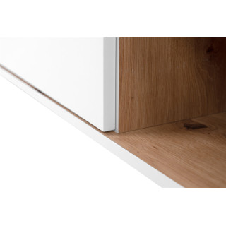 Meuble TV Linz chêne artisan/blanc
