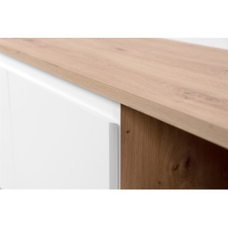Meuble TV Linz chêne artisan/blanc