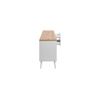 Meuble TV Linz chêne artisan/blanc