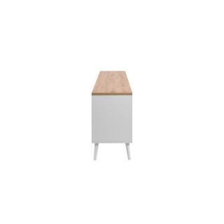 Meuble TV Linz chêne artisan/blanc