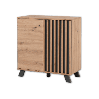 Commode Medan 01D chêne artisan/anthracite