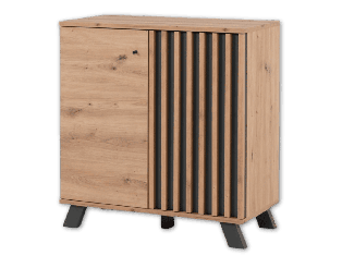 Commode Medan 01D chêne artisan/anthracite