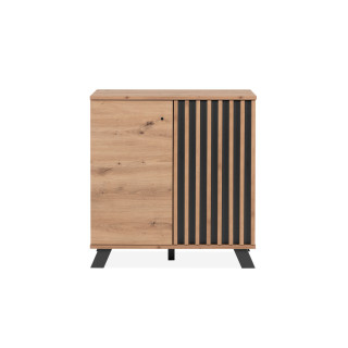 Commode Medan 01D chêne artisan/anthracite