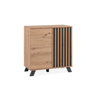 Commode Medan 01D chêne artisan/anthracite