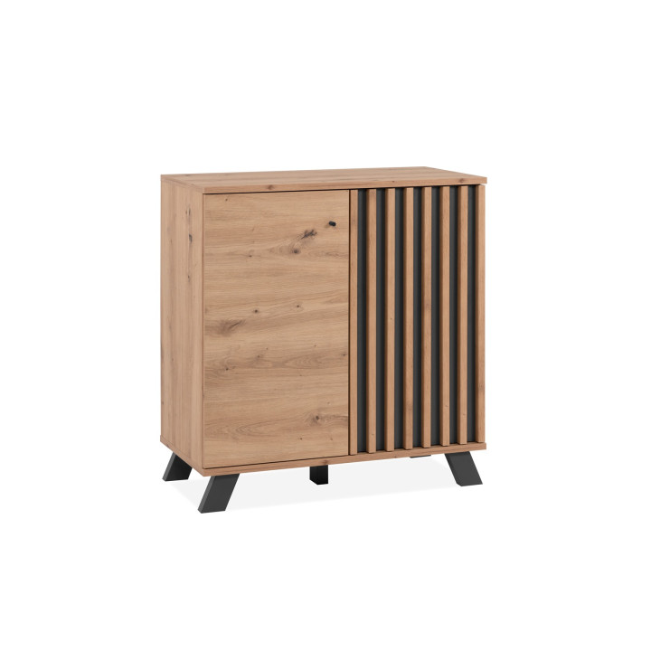Commode Medan 01D chêne artisan/anthracite