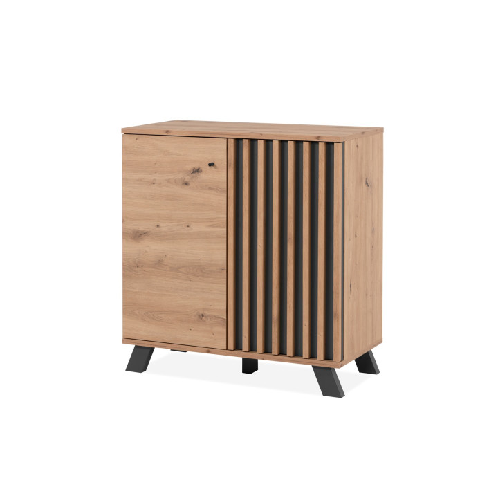 Commode Medan 01D chêne artisan/anthracite