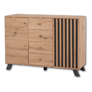 Commode Medan 01B chêne artisan/anthracite