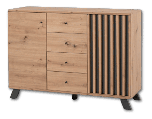 Commode Medan 01B chêne artisan/anthracite