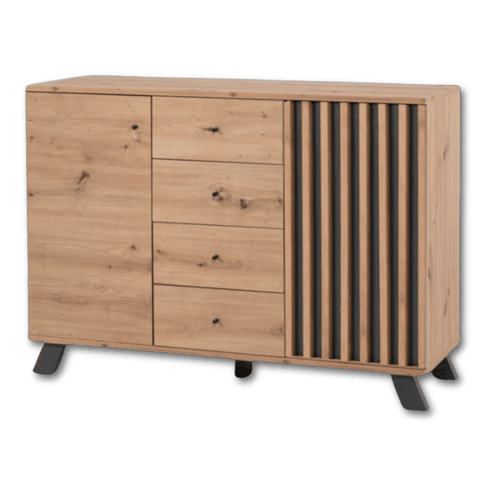 Commode Medan 01B chêne artisan/anthracite