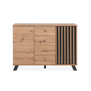 Commode Medan 01B chêne artisan/anthracite