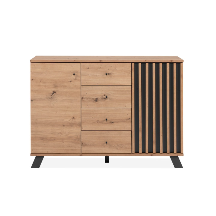 Commode Medan 01B chêne artisan/anthracite