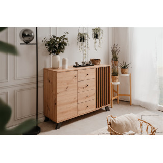 Commode Medan 01B chêne artisan/anthracite