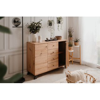 Commode Medan 01B chêne artisan/anthracite