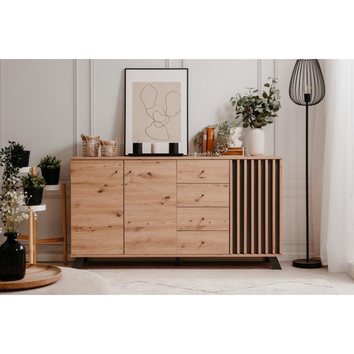 Enfilade Medan 51C chêne artisan/anthracite