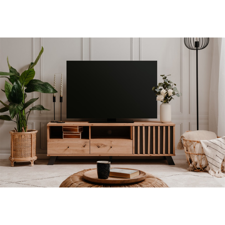Meuble Tv Medan chêne artisan/anthracite