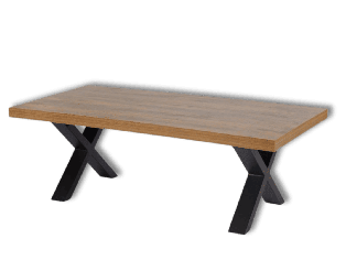 Table de salon Samuel pied X denver oak