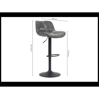 Tabouret de bar Fenna gris 5525-4
