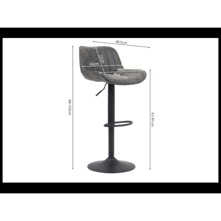 Tabouret de bar Fenna gris 5525-4