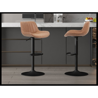 5525-5 Tabouret de bar Fenna Pu cognac
