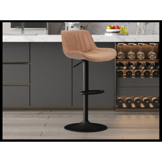 5525-5 Tabouret de bar Fenna Pu cognac