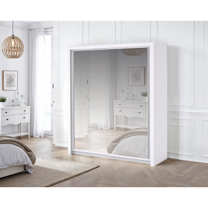 Armoire 2 portes 182 cm Touch blanc