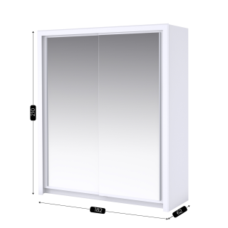 Armoire 2 portes 182 cm Touch blanc