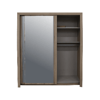 Armoire 2 portes 182 cm Tempo/Vario chêne kronberg/noir
