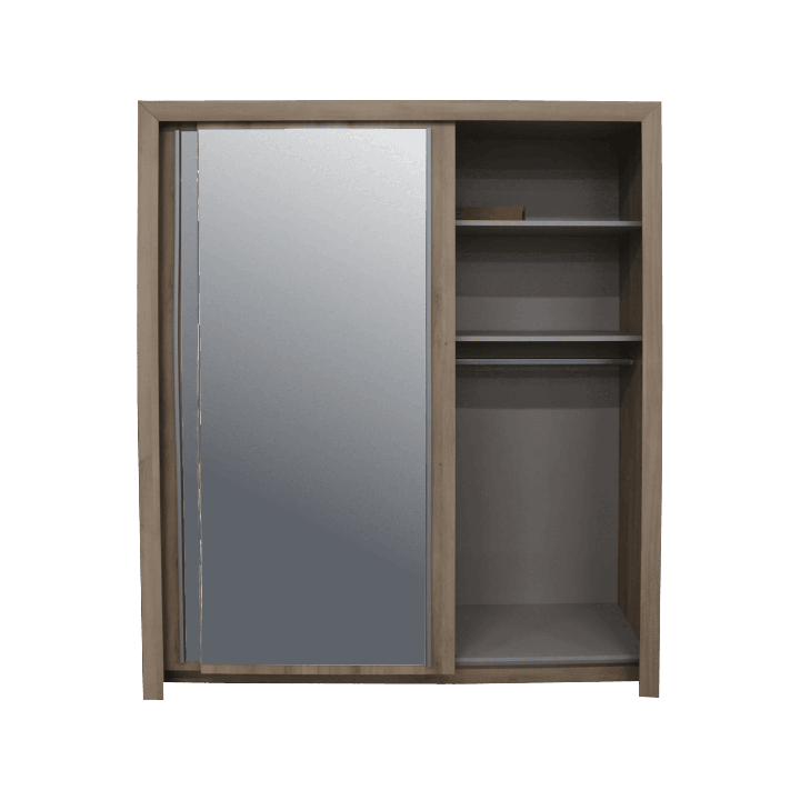 Armoire 2 portes 182 cm Tempo/Vario chêne kronberg/noir