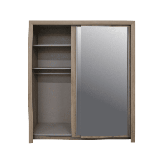 Armoire 2 portes 182 cm Tempo/Vario chêne kronberg/noir
