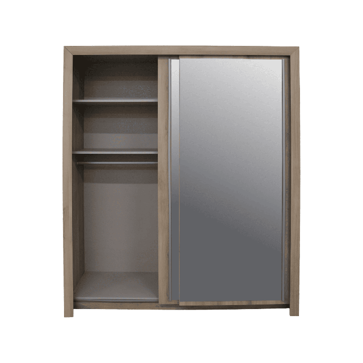 Armoire 2 portes 182 cm Tempo/Vario chêne kronberg/noir