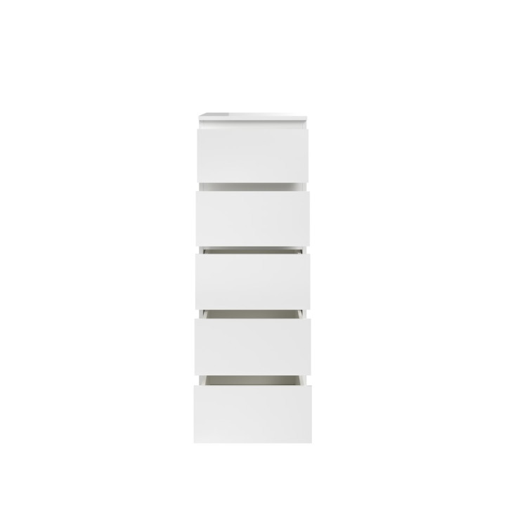 Chiffonnier 5 tiroirs Opus blanc brillant