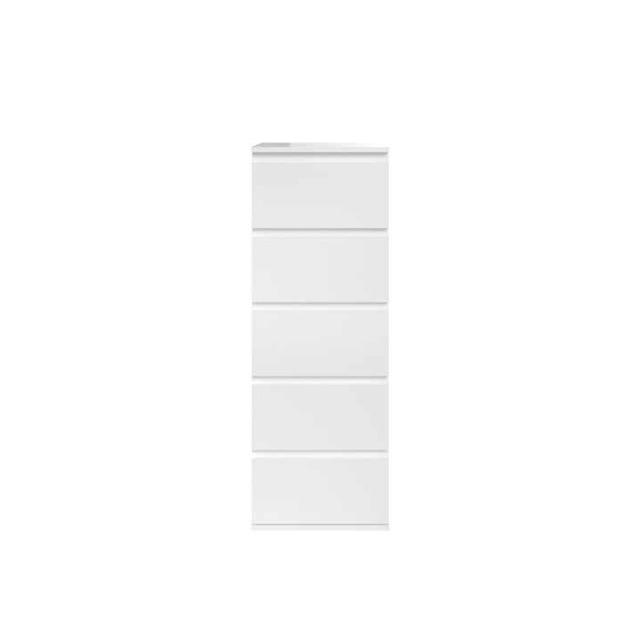 Chiffonnier 5 tiroirs Opus blanc brillant