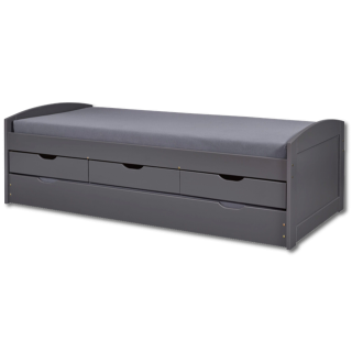 Lit avec tiroir Lena 90x200 cm gris