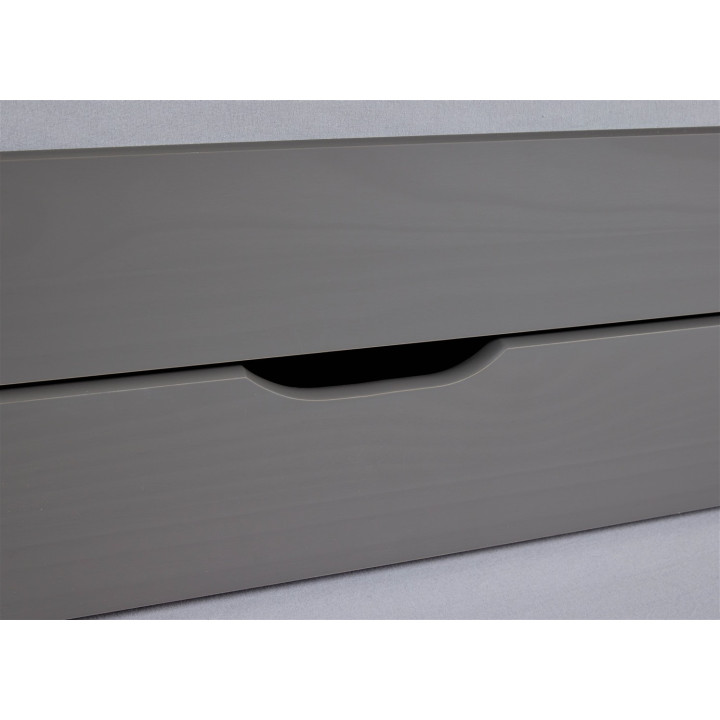 Lit avec tiroir Lena 90x200 cm gris