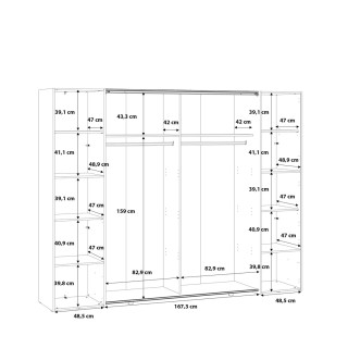 Armoire 2 portes Rexgo blanc
