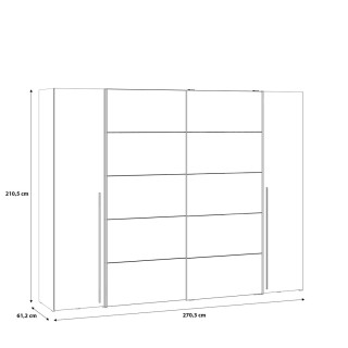Armoire 2 portes Rexgo blanc