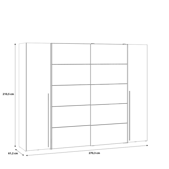 Armoire 2 portes Rexgo blanc