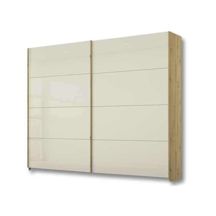 Armoire 2 portes Quadra chêne artisan