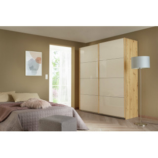 Armoire 2 portes Quadra chêne artisan