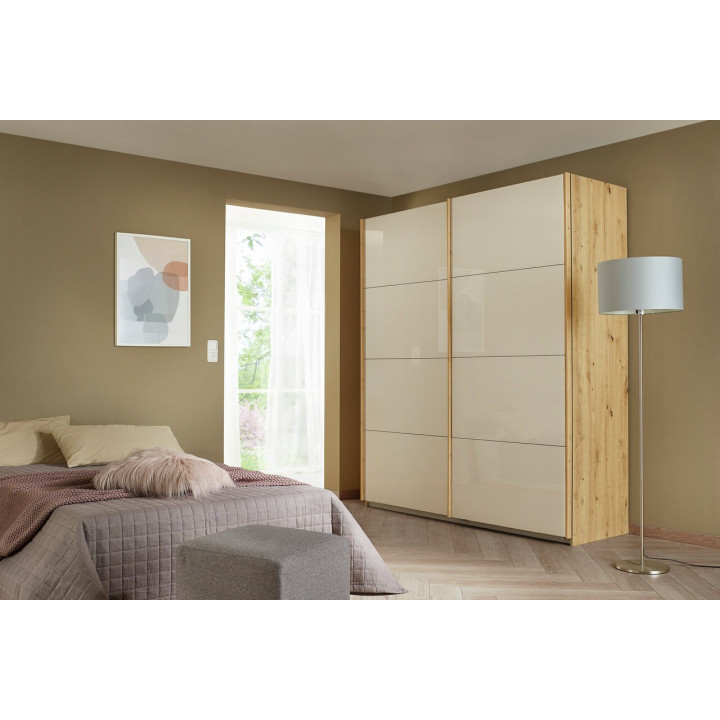 Armoire 2 portes Quadra chêne artisan
