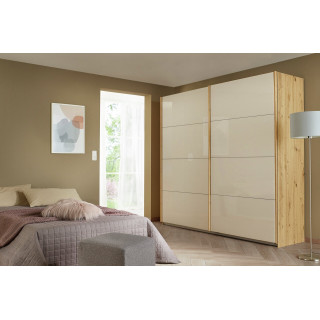 Armoire 2 portes Quadra chêne artisan