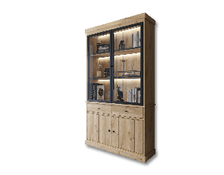 Vitrine 2P Valencia chêne clair