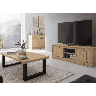 Meuble TV Valencia chêne clair