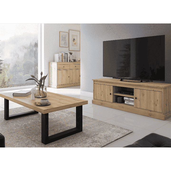 Meuble TV Valencia chêne clair