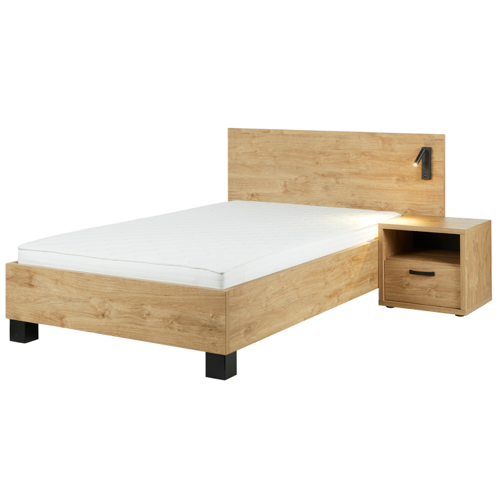 Lit 90x200 CLara golden oak
