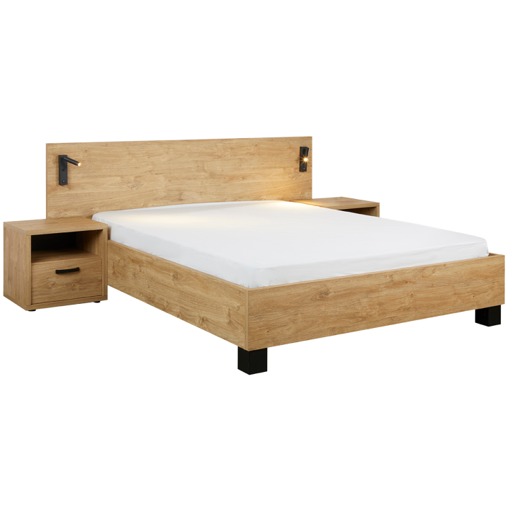 Lit 90x200 CLara golden oak